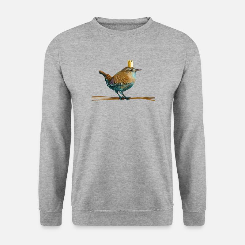 Zauni Zaunkönig - Unisex Pullover - Weißgrau meliert