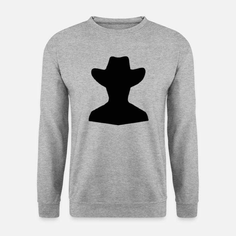 Cowboy Geschenkidee cool - Unisex Pullover - Weißgrau meliert