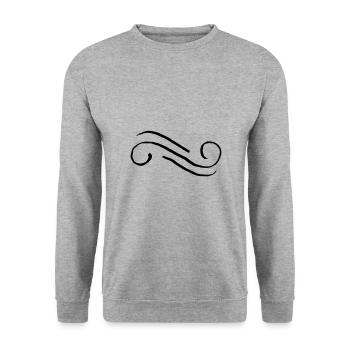 Decoration sketch line - Unisex Sweatshirt - salt & pepper - Front - Alina (178cm) & Michal (187cm)