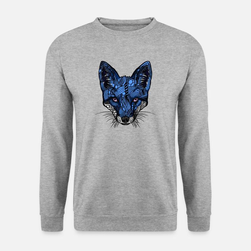 Blaufuchs - Unisex Pullover - Weißgrau meliert