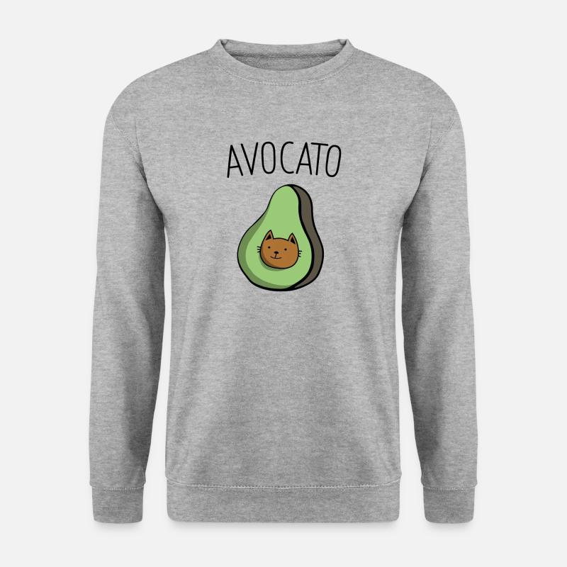 Avocado - Unisex Pullover - Weißgrau meliert