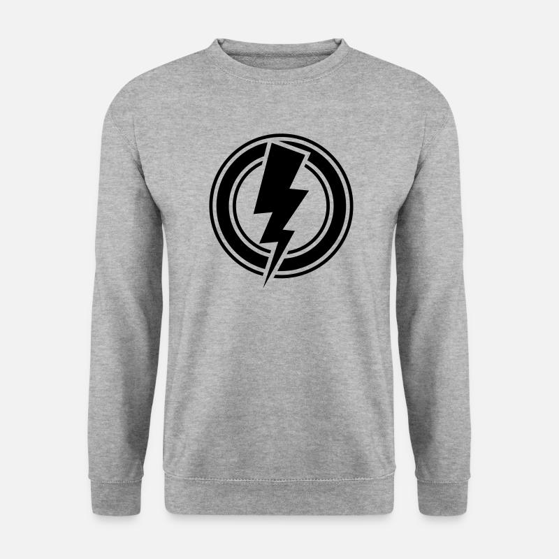 Blitz Symbol - Unisex Pullover - Weißgrau meliert