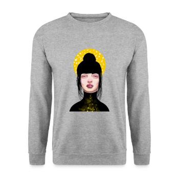 Girl - Sunlight Edition - Unisex Sweatshirt - salt & pepper - Front - Alina (178cm) & Michal (187cm)