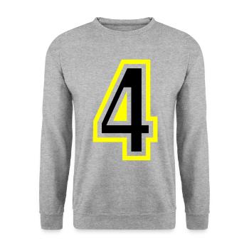 4 Number College - Unisex Sweatshirt - salt & pepper - Front - Alina (178cm) & Michal (187cm)