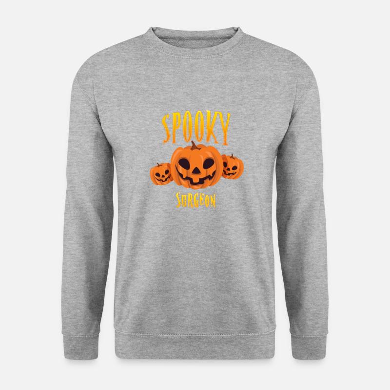 Gruseliger Chirurg - Unisex Pullover - Weißgrau meliert