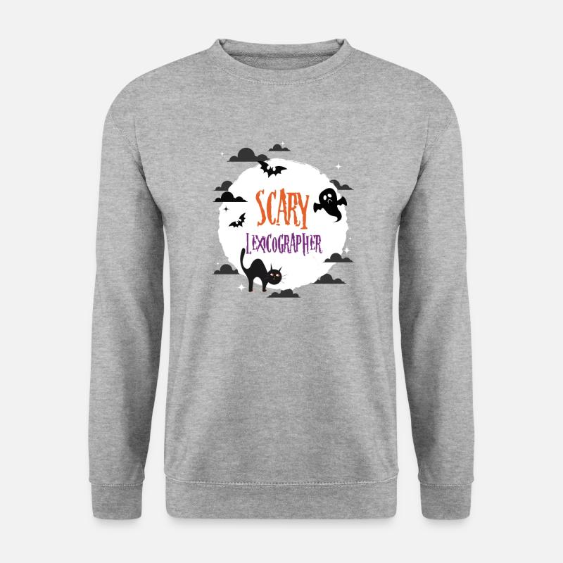 Gruseliger Lexikograf - Unisex Pullover - Weißgrau meliert