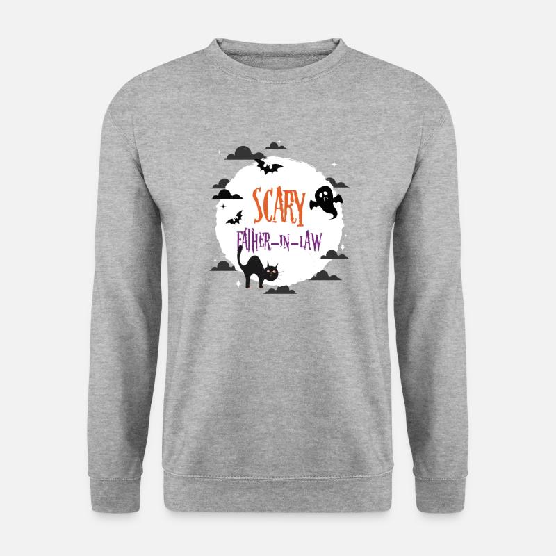 Gruseliger Schwiegervater - Unisex Pullover - Weißgrau meliert