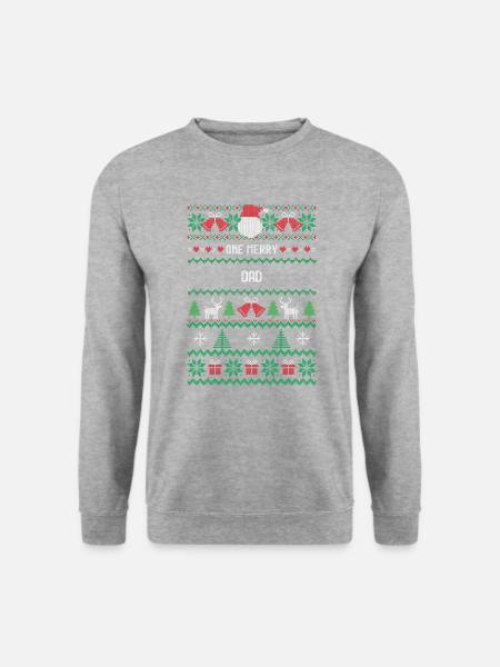Ein fröhlicher Vater - Unisex Pullover - Weißgrau meliert