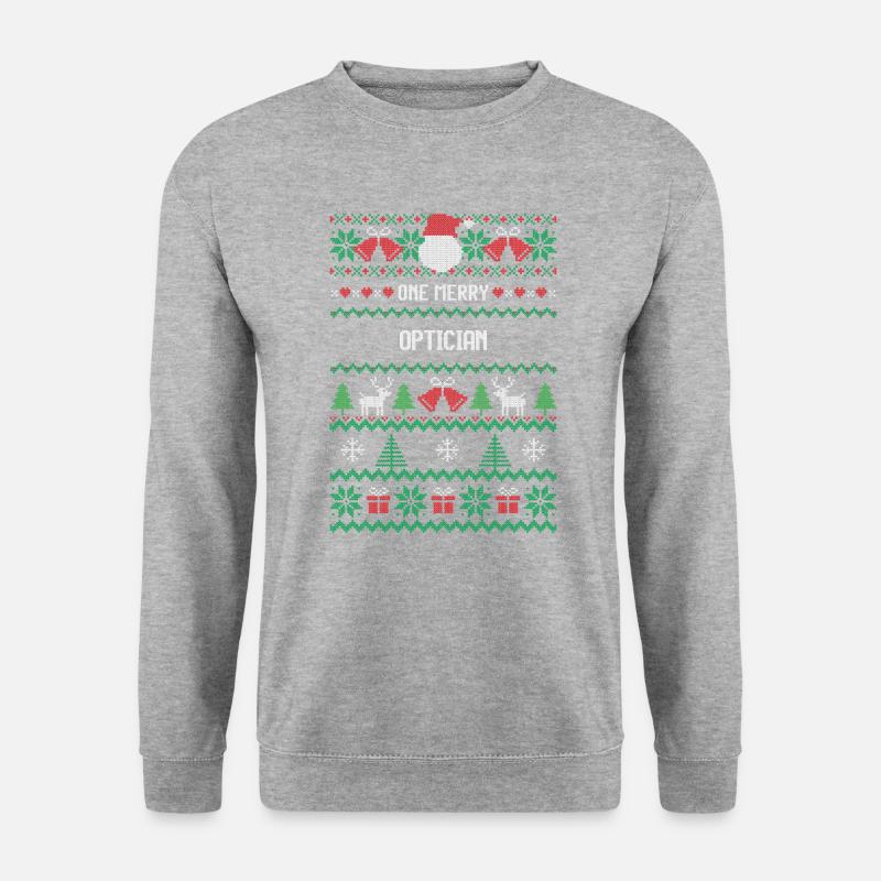 Ein fröhlicher Optiker - Unisex Pullover - Weißgrau meliert