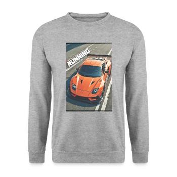 Courir avec style ! 🚗💨 Habillez-vous et décorez la vitesse - Sweat-shirt Unisexe - gris chiné - Devant - Alina (178cm) & Michal (187cm)
