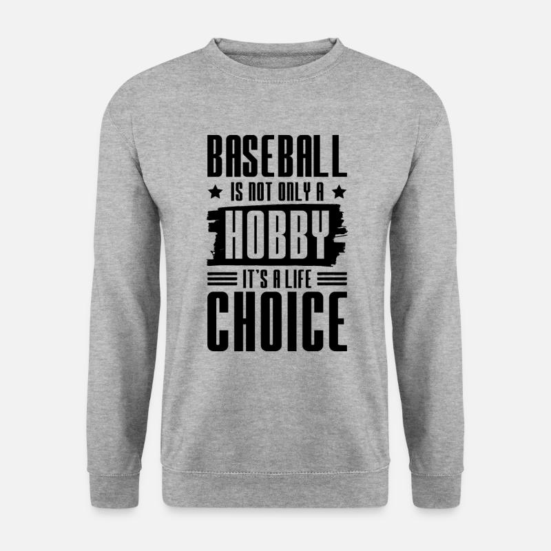 baseball hobby - Unisex Pullover - Weißgrau meliert