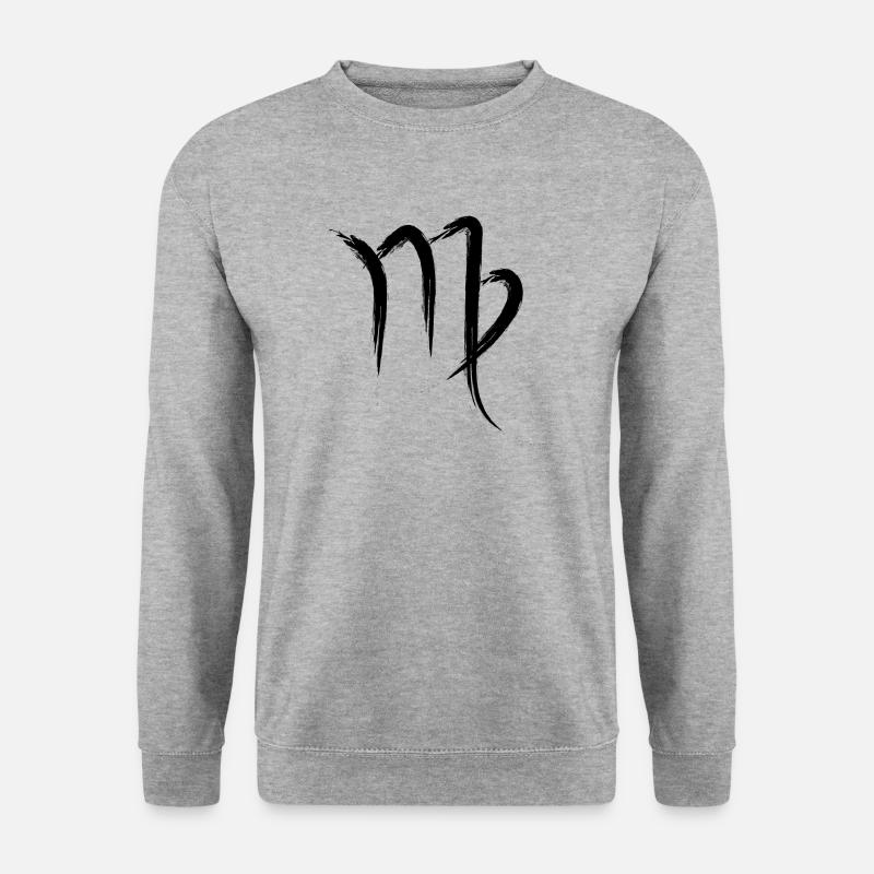 Jungfrau - Unisex Pullover - Weißgrau meliert