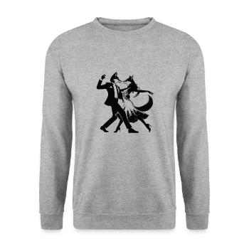 Dancing Tango Renards Design - Sweat-shirt Unisexe - gris chiné - Devant - Alina (178cm) & Michal (187cm)