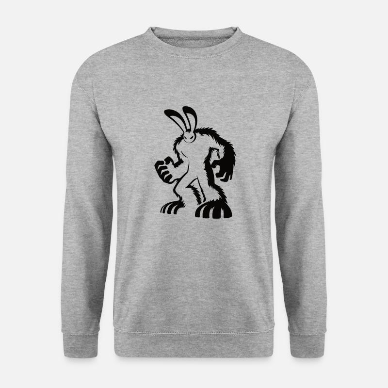 Muscular bunny silhouette design - Unisex Sweatshirt - salt & pepper