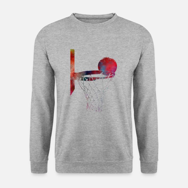 Basketball Sport - Unisex Pullover - Weißgrau meliert