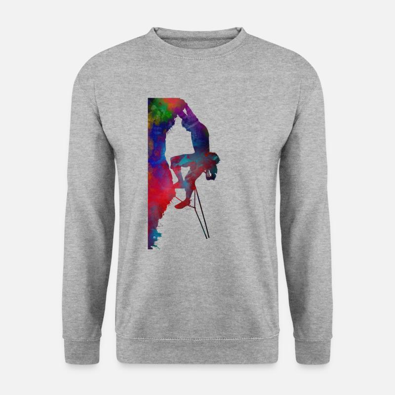 Klettersportkunst - Unisex Pullover - Weißgrau meliert