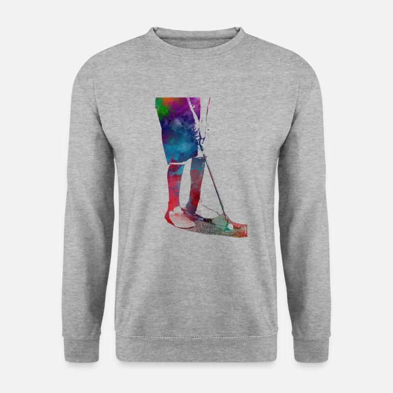 Golfspieler Sport #golf #sport - Unisex Pullover - Weißgrau meliert