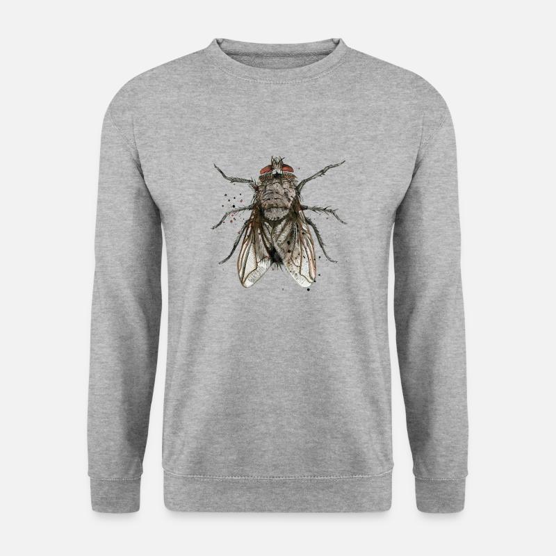 Fliege - Unisex Pullover - Weißgrau meliert