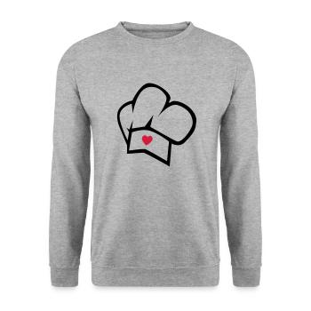 cook - Unisex Pullover - Weißgrau meliert - Vorne - Alina (178cm) & Michal (187cm)