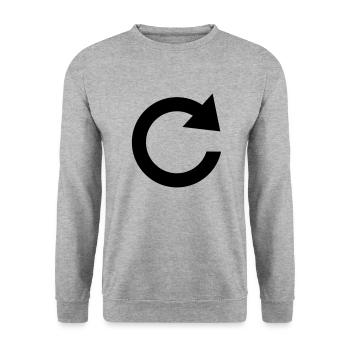 pfel_drehen___f1 - Unisex Pullover - Weißgrau meliert - Vorne - Alina (178cm) & Michal (187cm)