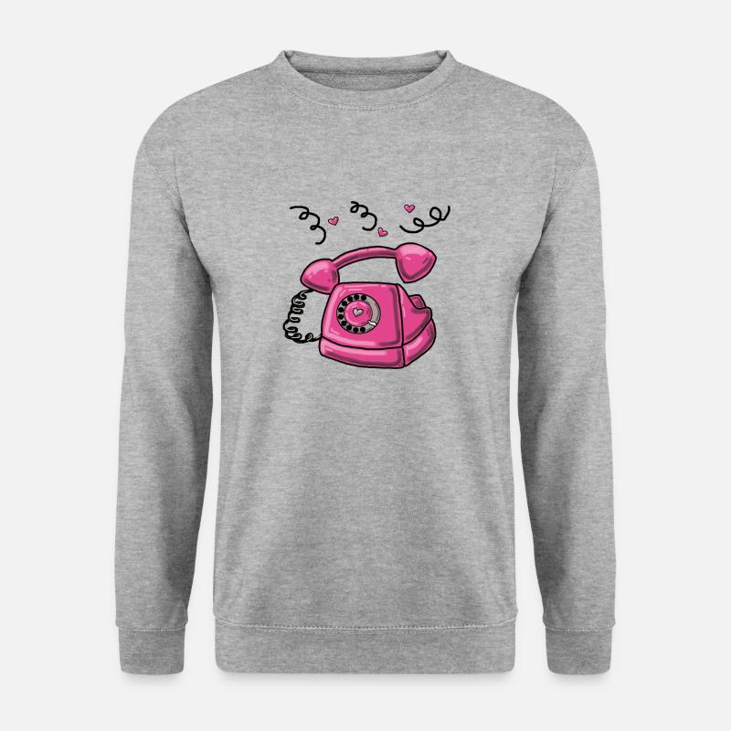 Call me baby. - Unisex Pullover - Weißgrau meliert