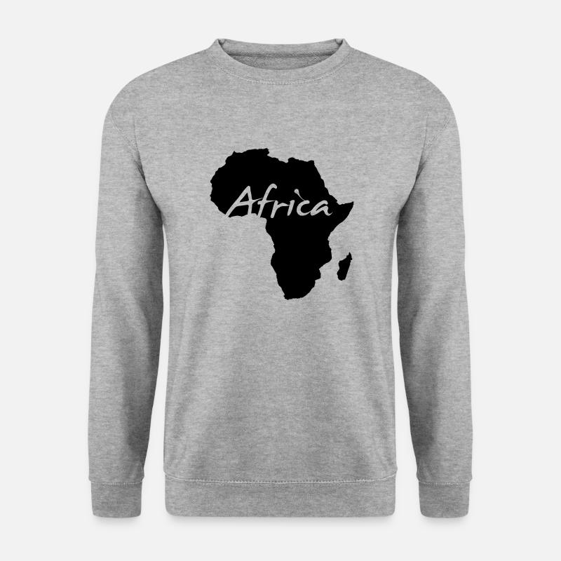 Afrika Kontinent Wildnis Safari wilde Tiere Reggae - Unisex Pullover - Weißgrau meliert