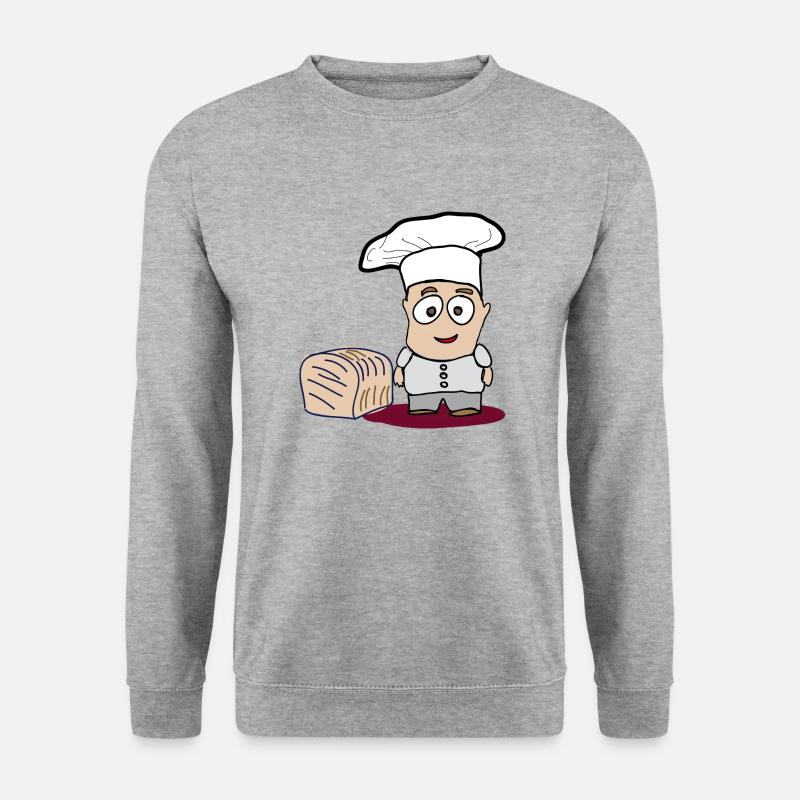 Bäcker - Unisex Pullover - Weißgrau meliert