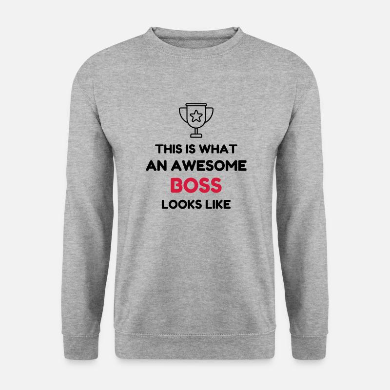 Manager / Chef / Arbeit / Job - Unisex Pullover - Weißgrau meliert