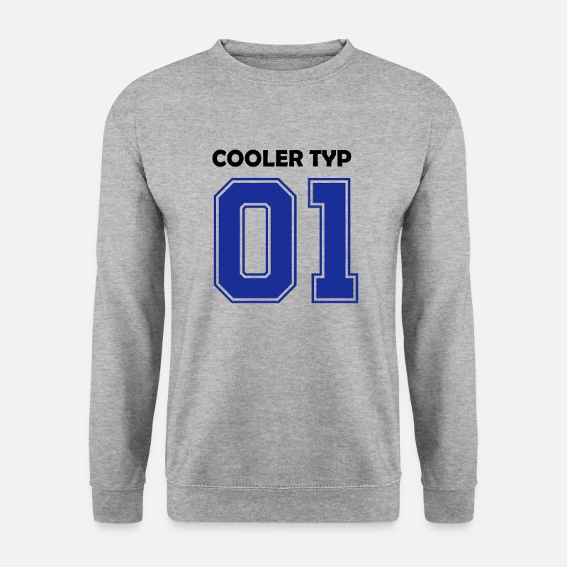 cooler_typ - Unisex Pullover - Weißgrau meliert