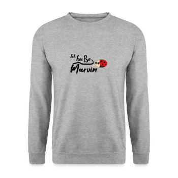Ich heiße Marvin Filmklassiker - Unisex Pullover - Weißgrau meliert - Vorne - Alina (178cm) & Michal (187cm)