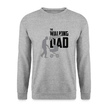 Grand-père qui marche - Grand-père Grand-père Zombie cadeau - Sweat-shirt Unisexe - gris chiné - Devant - Alina (178cm) & Michal (187cm)