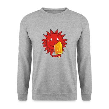 Près de vous - Sweat-shirt Unisexe - gris chiné - Devant - Alina (178cm) & Michal (187cm)