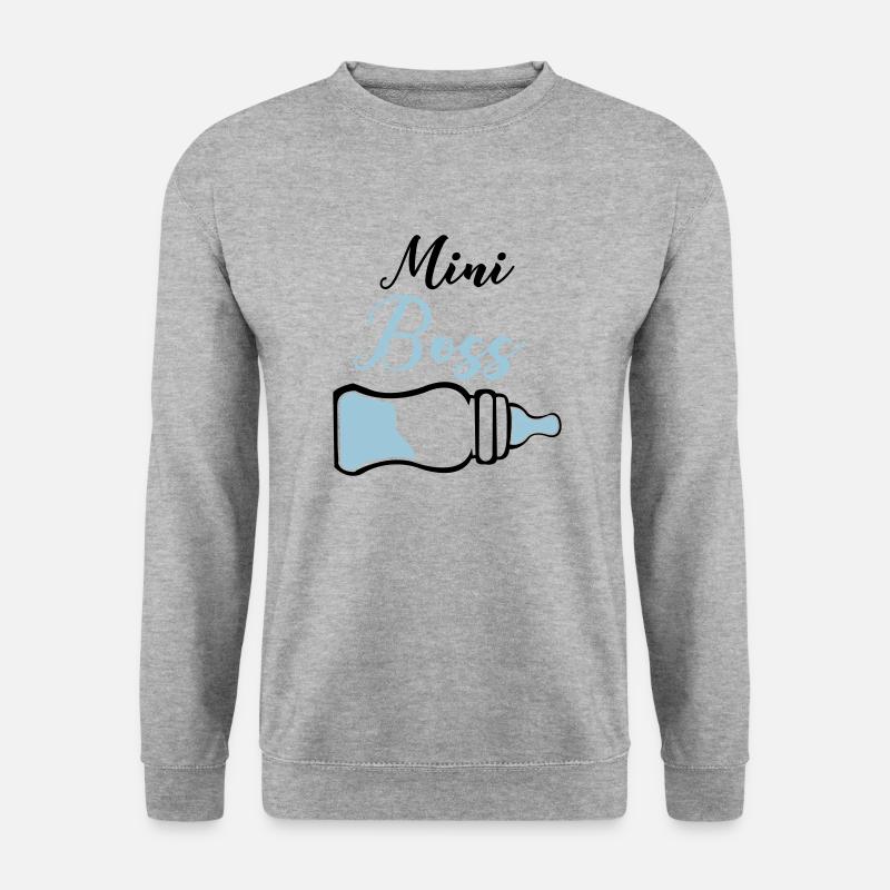 babyflasche boss - Unisex Pullover - Weißgrau meliert