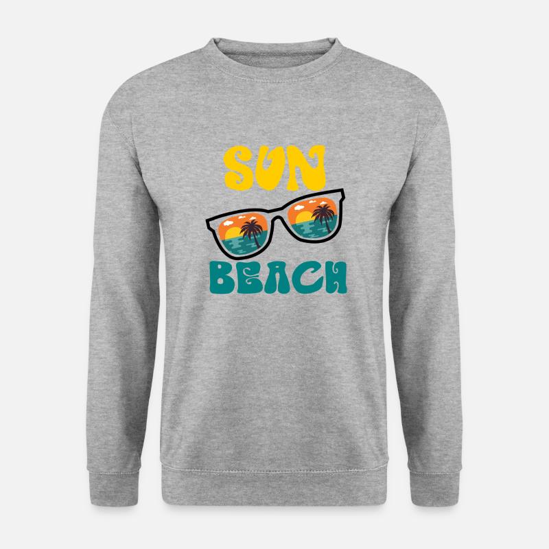 Sonnenstrand - Unisex Pullover - Weißgrau meliert