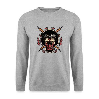 Panther Berg lion Flashe Super Tattoo Design - Sweat-shirt Unisexe - gris chiné - Devant - Alina (178cm) & Michal (187cm)