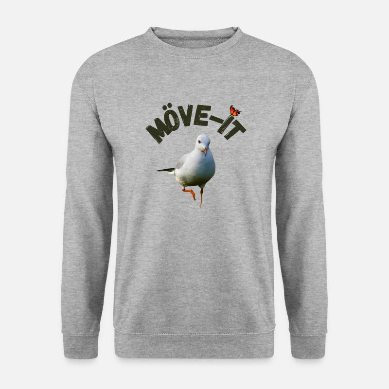 Möwe-it White Edition - Unisex Pullover - Weißgrau meliert