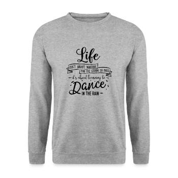 Dance in the rain - Unisex Sweatshirt - salt & pepper - Front - Alina (178cm) & Michal (187cm)