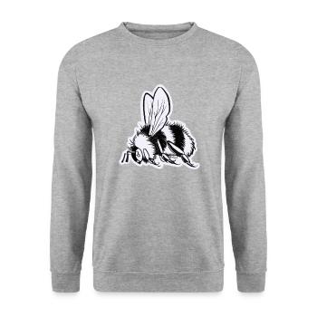 Hummel - Unisex Pullover - Weißgrau meliert - Vorne - Alina (178cm) & Michal (187cm)
