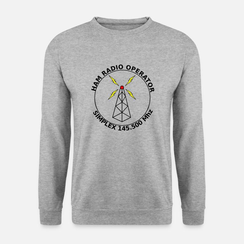 Amateurfunker simplex 145 500 mhz - Unisex Pullover - Weißgrau meliert