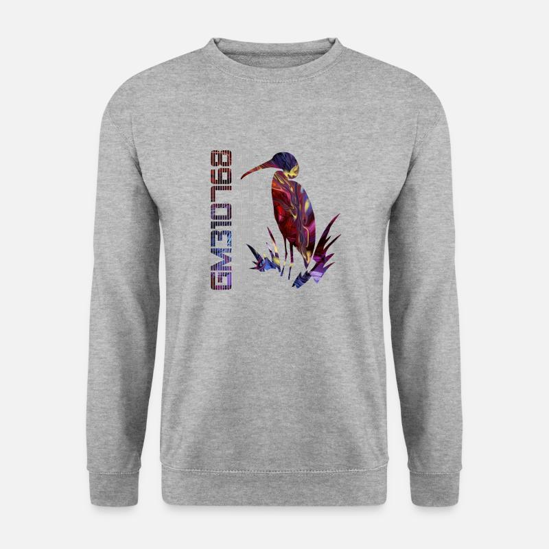 GM310768 Heron2 - Unisex Pullover - Weißgrau meliert