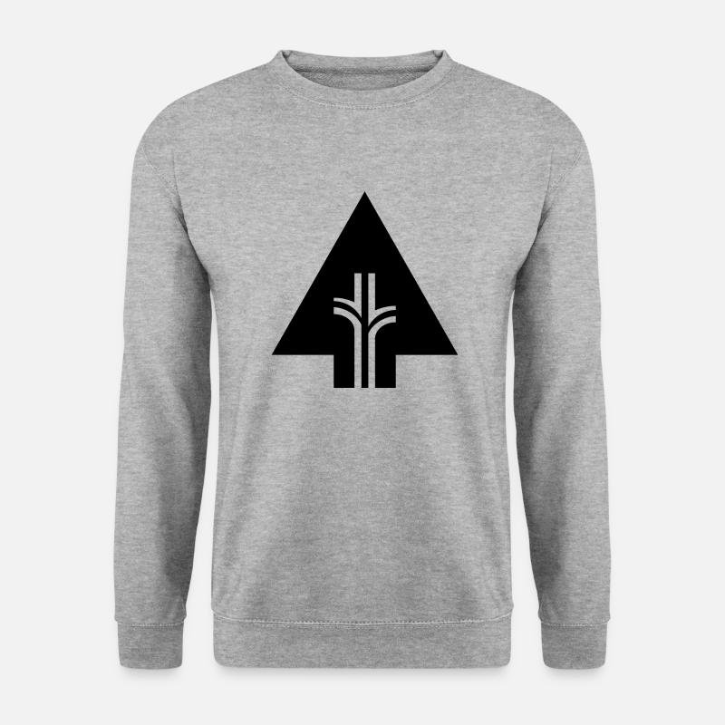 Icon-Tree in Arrow - Unisex Pullover - Weißgrau meliert
