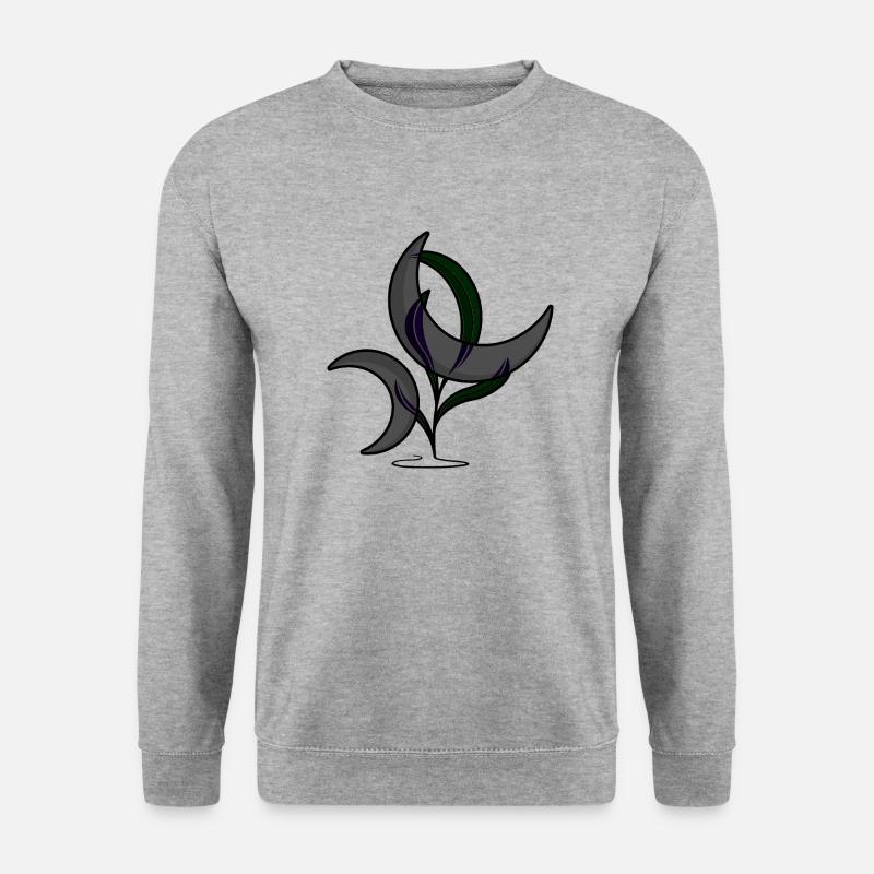 Mondblume - Unisex Pullover - Weißgrau meliert