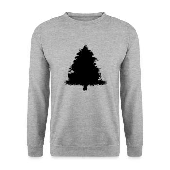 Christmas Tree Christmas Tree Winter Vector 6 - Unisex Sweatshirt - salt & pepper - Front - Alina (178cm) & Michal (187cm)