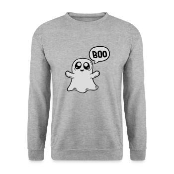 Petit fantôme doux - Sweat-shirt Unisexe - gris chiné - Devant - Alina (178cm) & Michal (187cm)