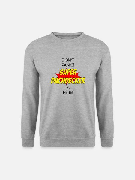 Super Dachdecker / Super Roofer - Unisex Pullover - Weißgrau meliert