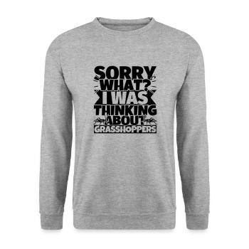Grasshopper funny grasshopper gift - Unisex Sweatshirt - salt & pepper - Front - Alina (178cm) & Michal (187cm)