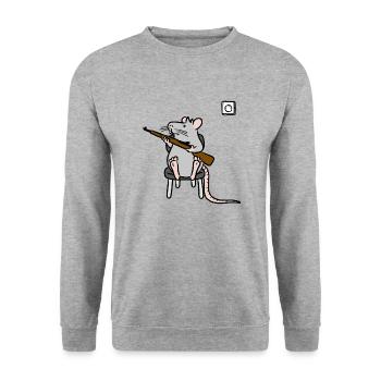 Don't touch that dial - Unisex Sweatshirt - salt & pepper - Front - Alina (178cm) & Michal (187cm)