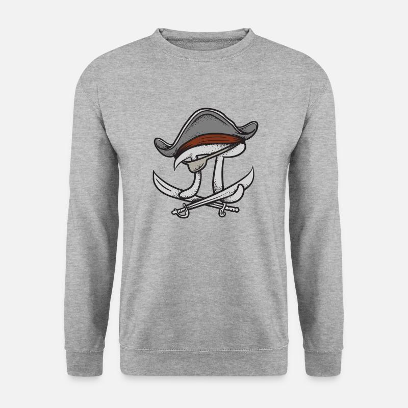 Pi bewertet Piraten - Unisex Pullover - Weißgrau meliert