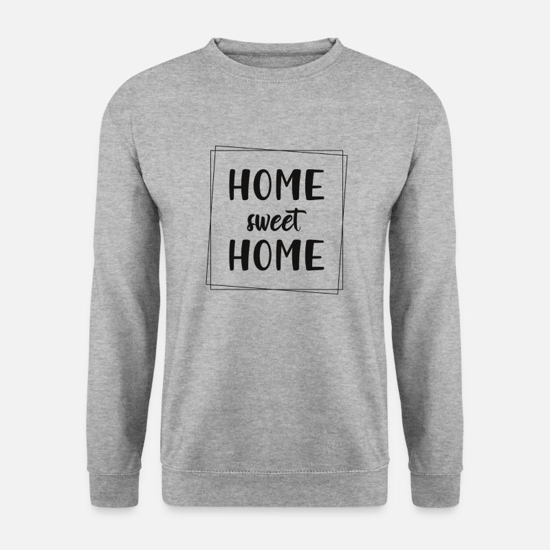 Home sweet Home - Unisex Pullover - Weißgrau meliert