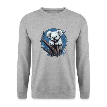 Koala mignon - Sweat-shirt Unisexe - gris chiné - Devant - Alina (178cm) & Michal (187cm)